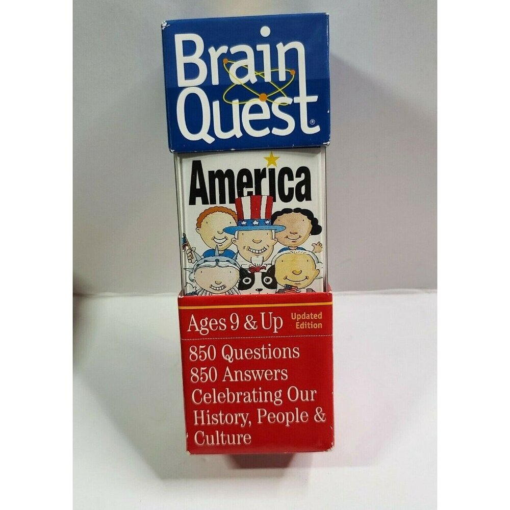 Brain Quest America Educational Trivia Game Updated Edition 2 Decks  Ages 9 & Up - Picture 2 of 6